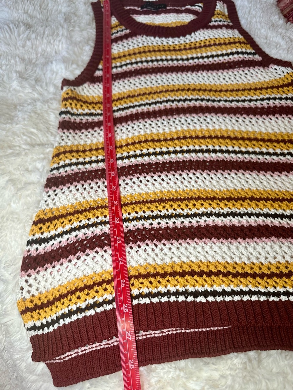 Sanctuary Sunland Stripe Open Knit Sweater Tank Medium NWOT - Picture 4 of 8